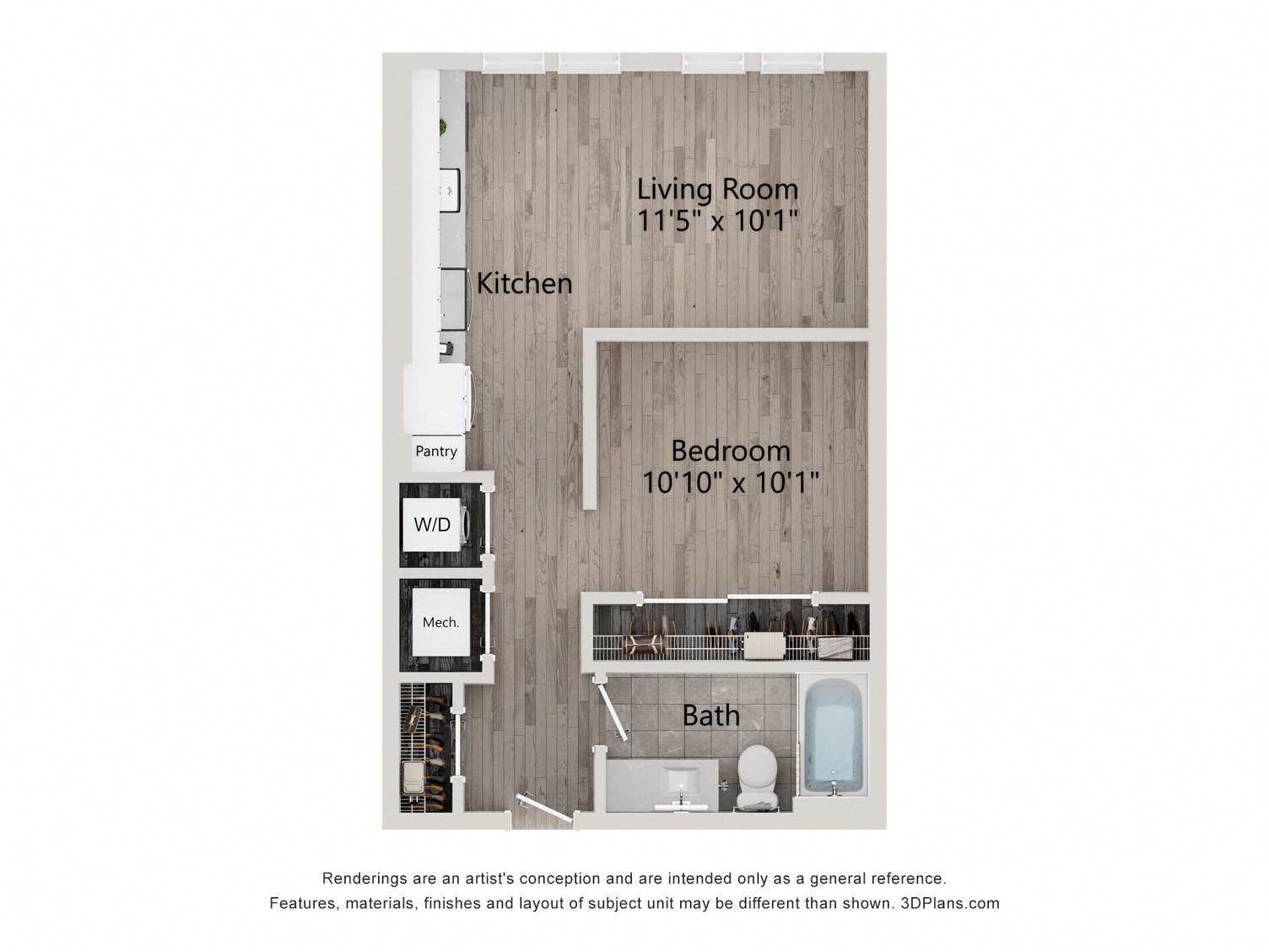 Floor Plan Image of Apartment Apt 220